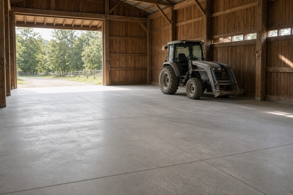 barn concrete slabs in Cedar Lake, Indiana by Cabe's Concrete