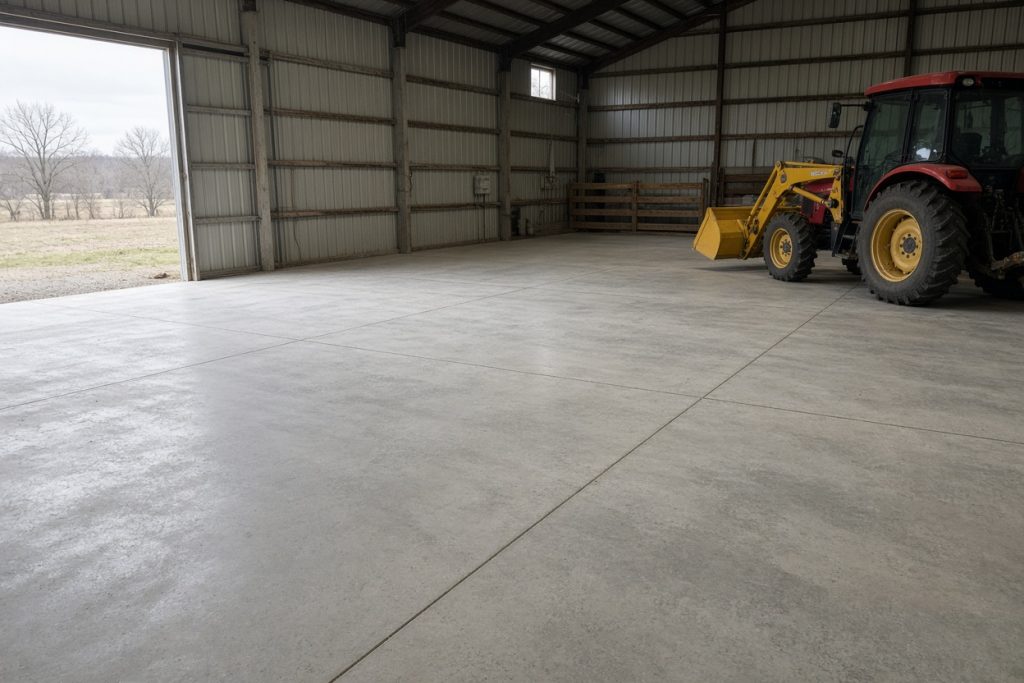 barn concrete slabs in Lowell, Indiana by Cabe's Concrete