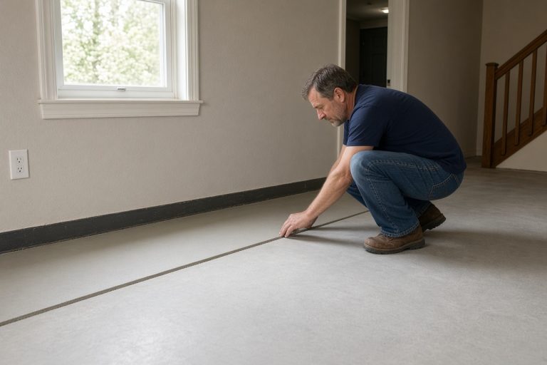 Dry basement wall with a filled floor joint and even concrete — Basements in Chesterton