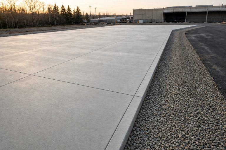 New commercial lot with fresh saw-cut joints - Concrete Demolition Companies in Burns Harbor