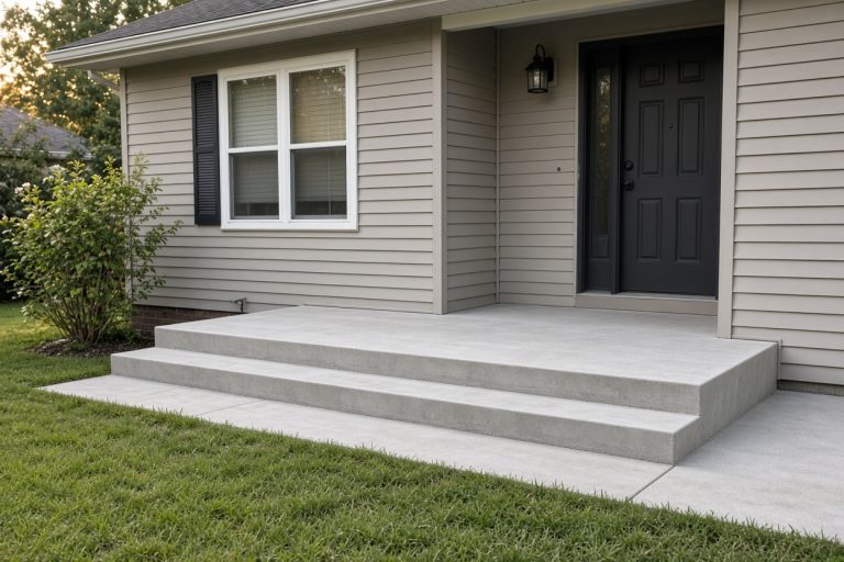 New ranch porch and steps after slab removal — Concrete Demolition Companies in Hobart