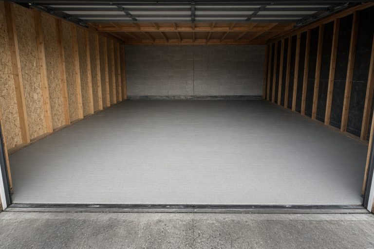 Finished broom-finish garage slab in a detached bay — Concrete Garage Floors in Dolton