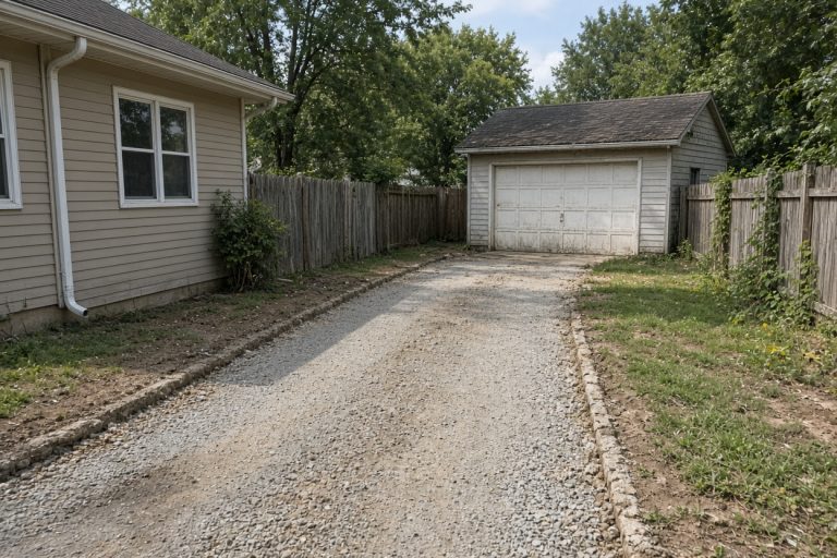 A cleared driveway base ready for a new pour — Concrete Removal Companies in Lake Station