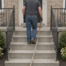 Broom-finished walk from a driveway to a front stoop — Home Improvement in Wheeler