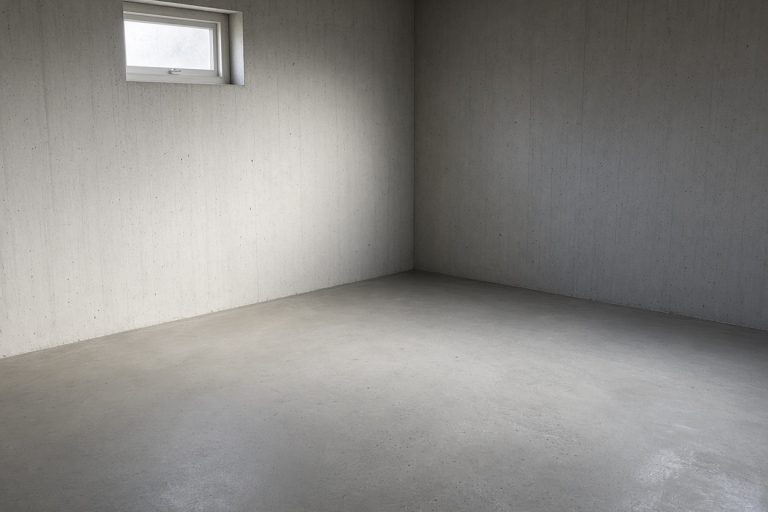 Dry poured basement walls with a smooth gray finish — Concrete Basements in Porter