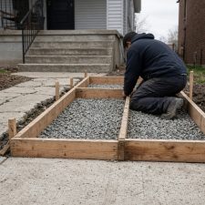 Forms set on a private walk before the pour - Tear Out and Replace in Chicago