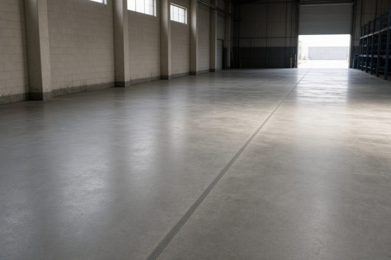 Flush repaired joint on a warehouse slab — Warehouse Concrete Floors in Calumet City