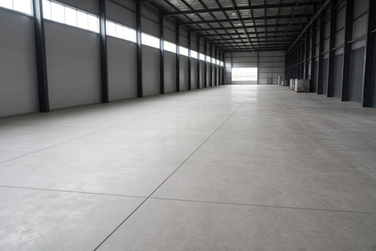 Finished warehouse aisle with a smooth hard slab — Warehouse Concrete Floors in Hammond